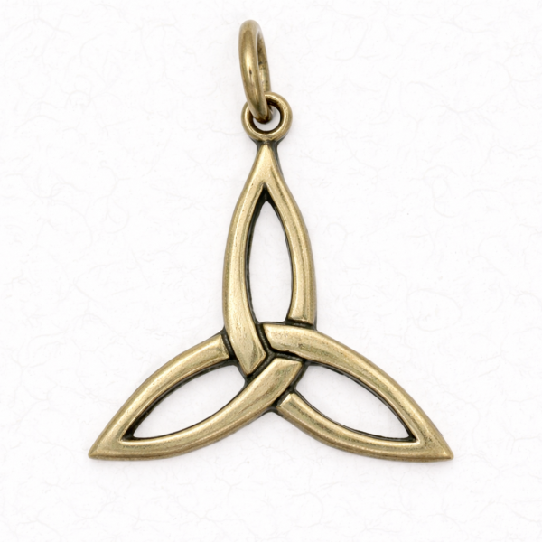 Celtic Bronze Pendant Necklace - Trinity Knot