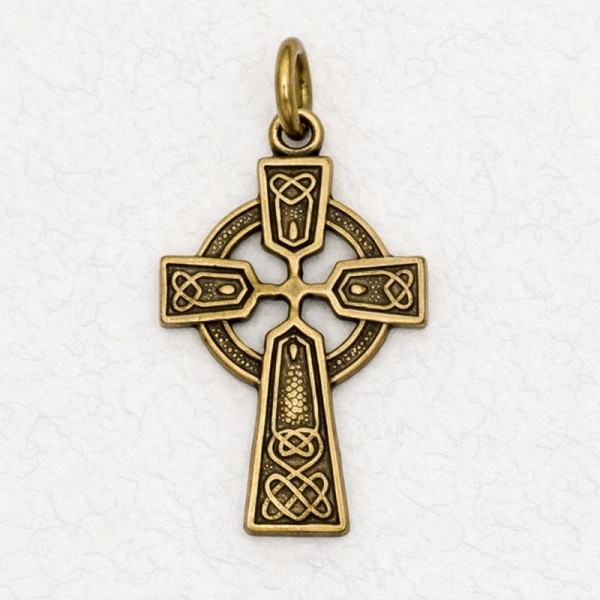 Celtic Bronze Pendant Necklace - Celtic Cross