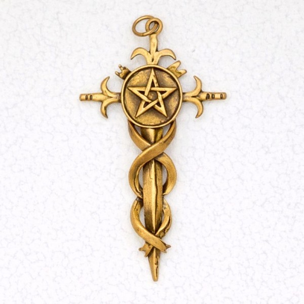 Wicca Bronze Pendant Necklace - Pentacle