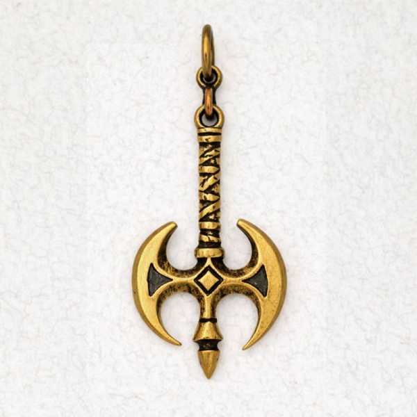 Minoan Bronze Pendant Necklace - Labrys