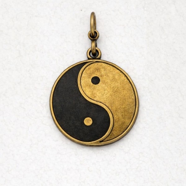 Taoist Bronze Pendant Necklace – Yin Yang