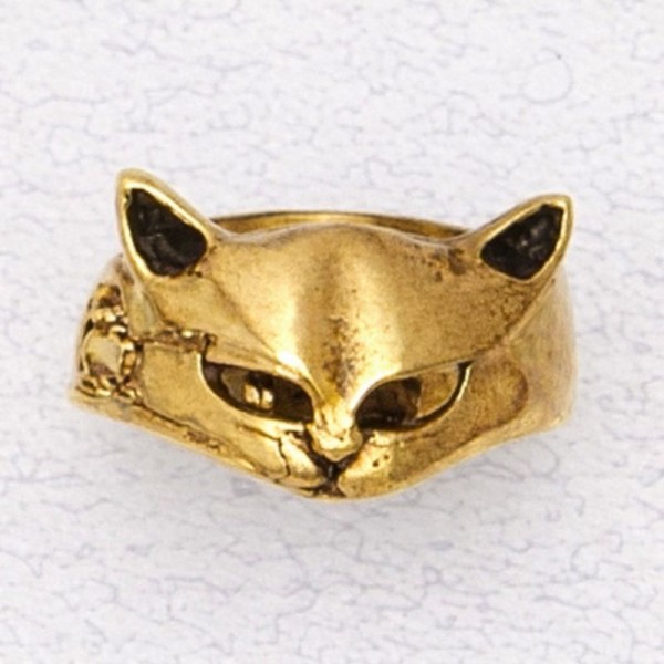 Bronze Ladies' Ring - Cat Face