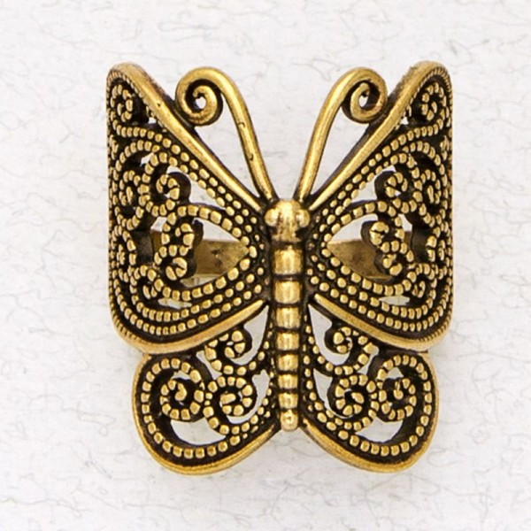 Bronze Ladies' Ring - Butterfly