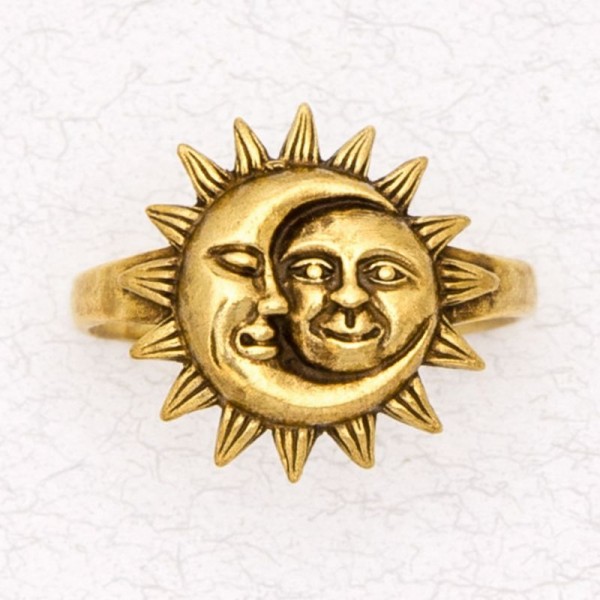 Bronze Ladies' Ring - Sun & Moon