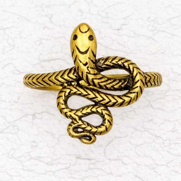 Bronze Ladies' Ring - Coiled Snake