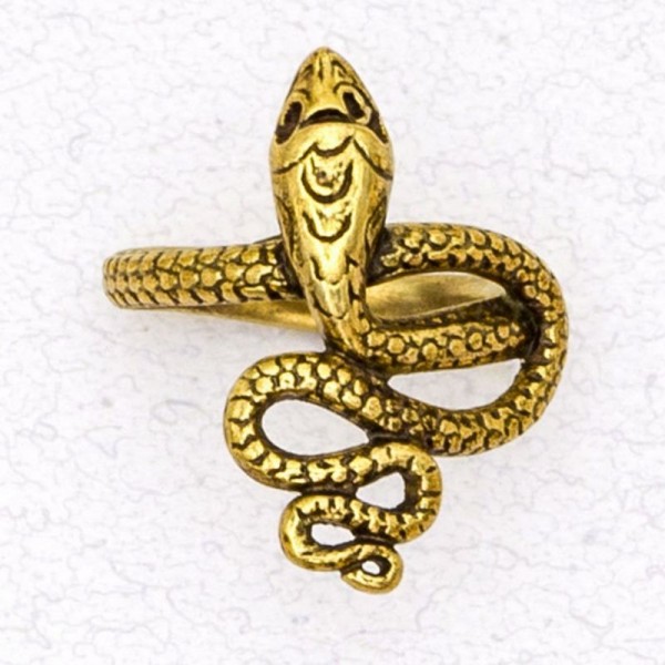 Bronze Ladies' Ring - Coiled Snake