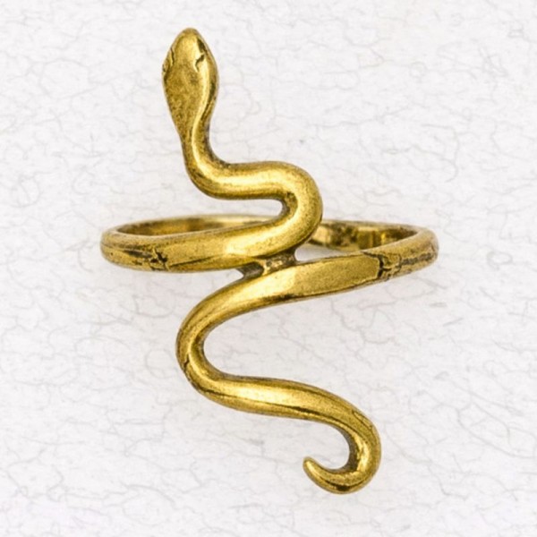 Bronze Ladies' Ring - Coiled Snake