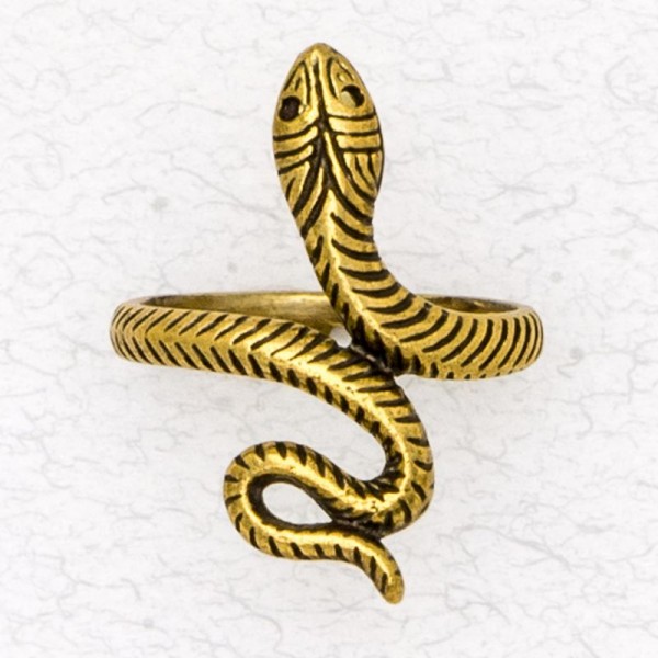 Bronze Ladies' Ring - Coiled Snake
