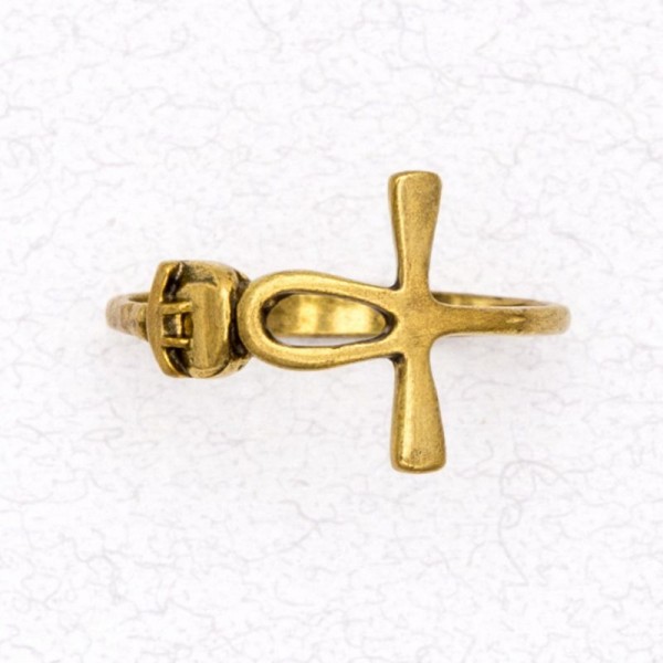 Bronze Ladies' Ring - Ankh