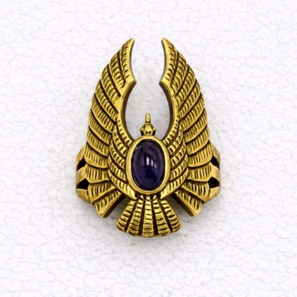 Bronze Ladies' Ring – Phoenix Rising with Genuine Stone