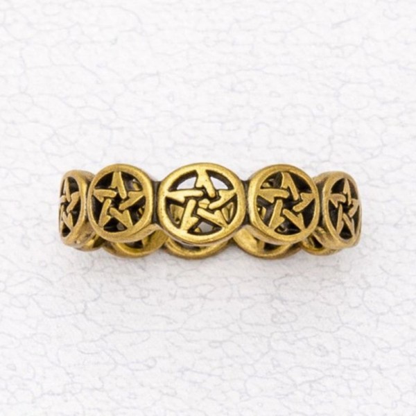 Bronze Ladies' Ring – Pentacle Band
