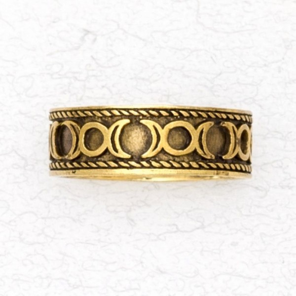 Bronze Ladies' Ring – Triple Moon Band