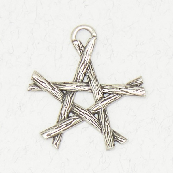 Wicca Pewter Pendant Necklace - Pentagram