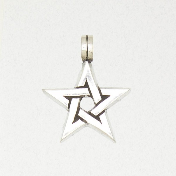 Wicca Pewter Pendant Necklace - Pentagram